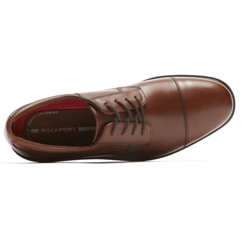 Sapatos Sociais Rockport Homem Marrom - Essential Details Ii Cap Toe - 91675SJCW